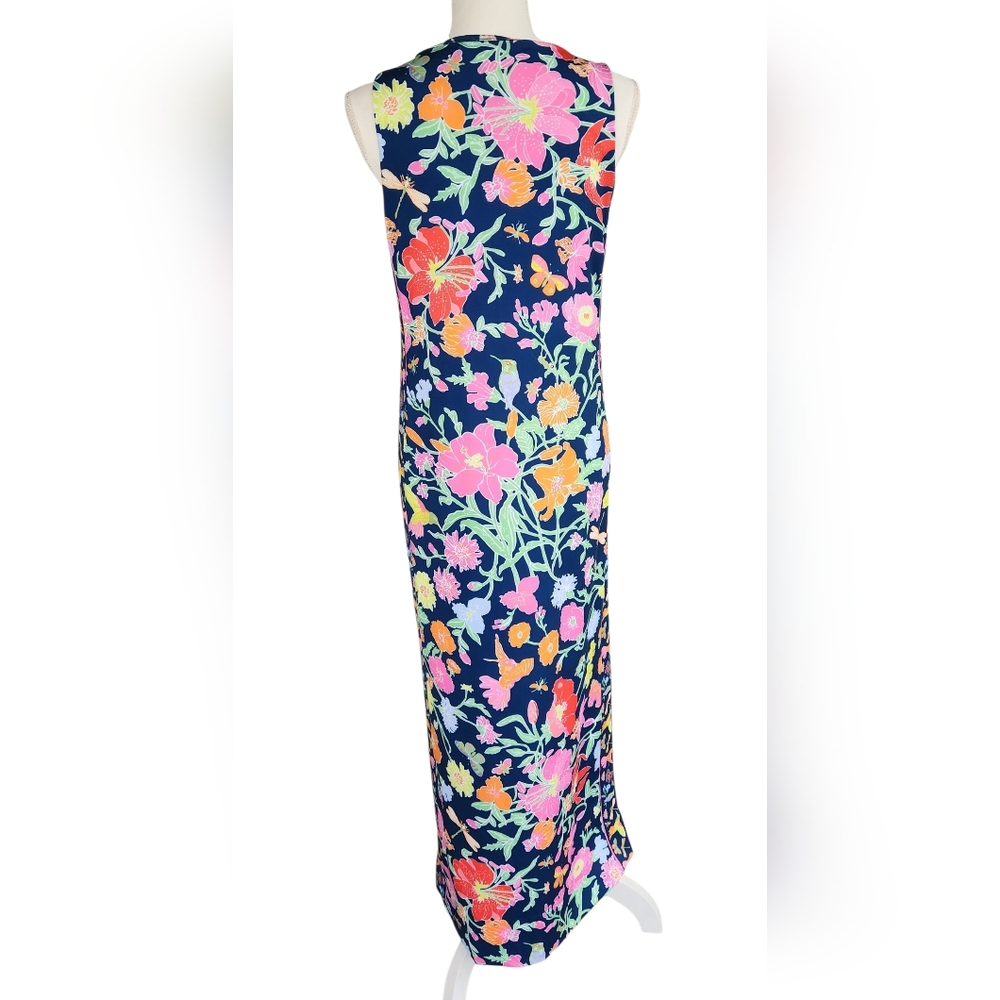 Gretchen Scott Designs Navy Floral One-Piece with Contrast Button Strap - Picture 3 of 12